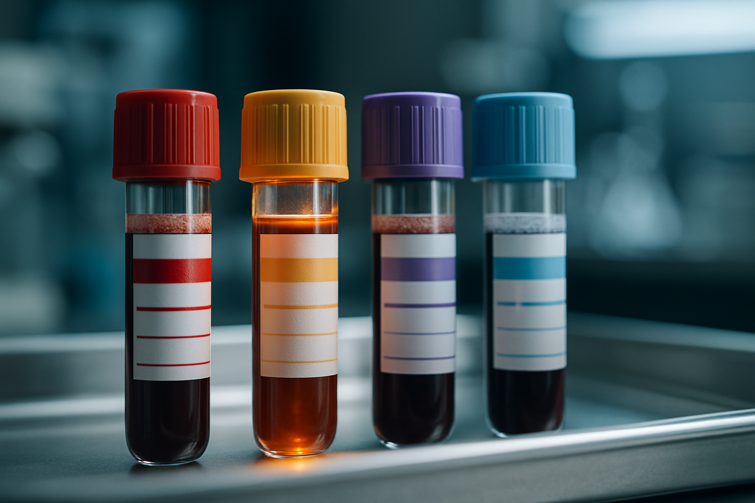 Exames Hormonais Funcionais Que o Urologista Não Pede — Mas Que Você Realmente Precisa Fazer Frascos laboratoriais de painel hormonal masculino: testosterona, estradiol, DHT
